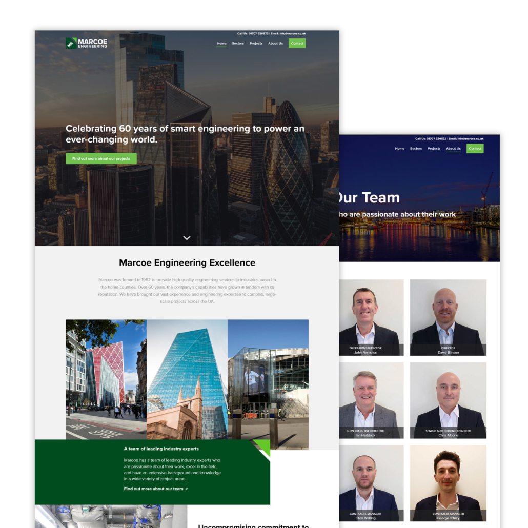 An example of corporate website design by Lemongrass Media